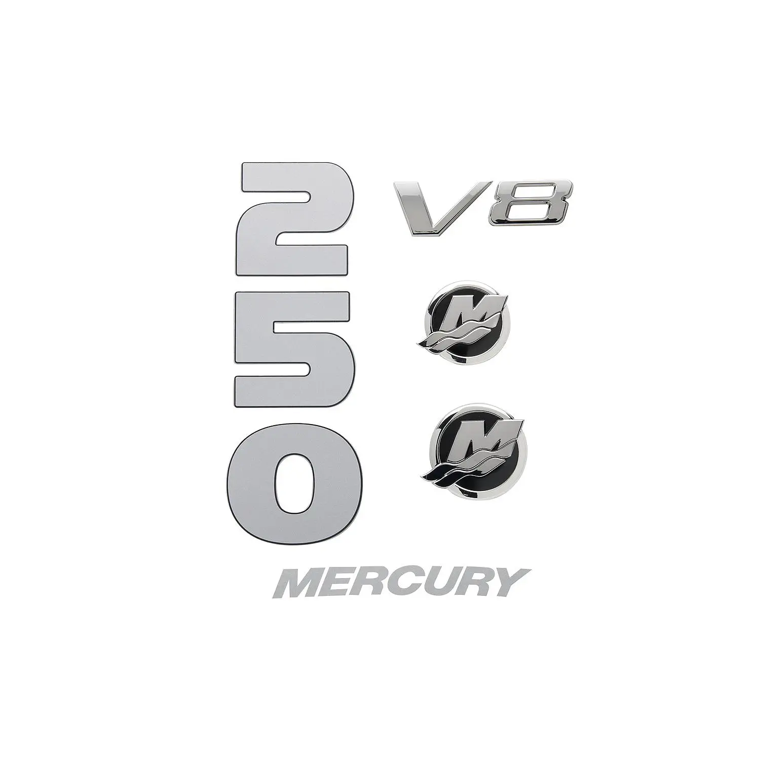 Mercury Decal Set 8M0214852 for 4.6L V8 250hp Verado Outboards