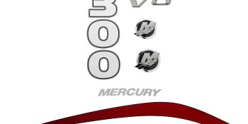 Mercury Decal Set 8M0214857 for 4.6L V8 300hp SeaPro Outboards