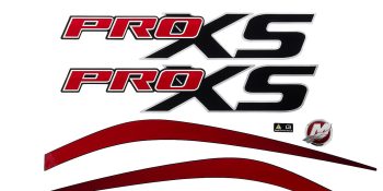 Mercury Decal Set 8M0214858 for 4.6L V8 200-300hp Pro XS Outboards