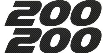 Mercury 200hp Side Decals – Set of 2 8M0214860 for V8 Pro XS Outboards