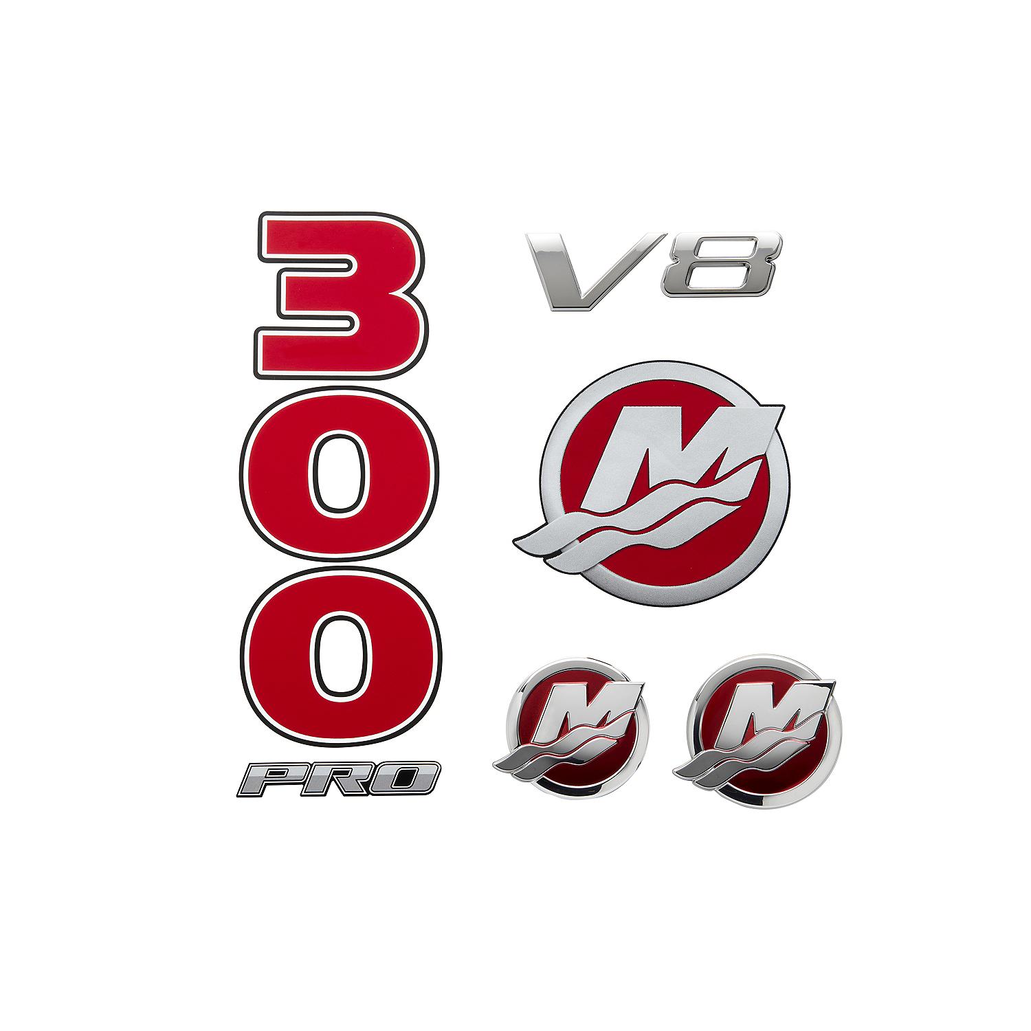 Mercury Decal Set 8M0214865 for 4.6L V8 300hp Pro XS Outboards