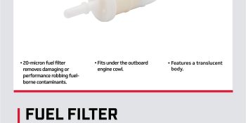 Mercury In-Line Fuel Filter 879885K for Select Mercury 30-400hp FourStroke Outboards