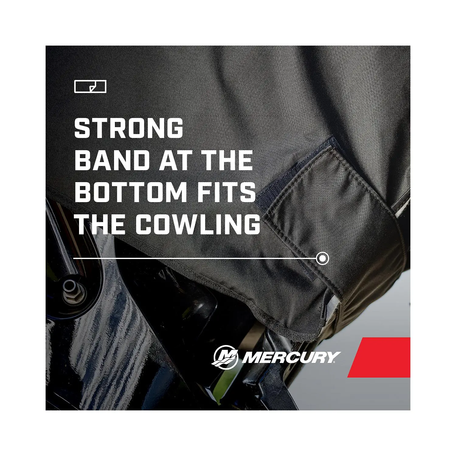Mercury Marine Tow N Stow Outboard Cover 200-300hp Pro XS, Black - Image 6