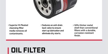 Mercury 4-Stroke Engine Oil Filter 883702K for MerCruiser V6 Engines