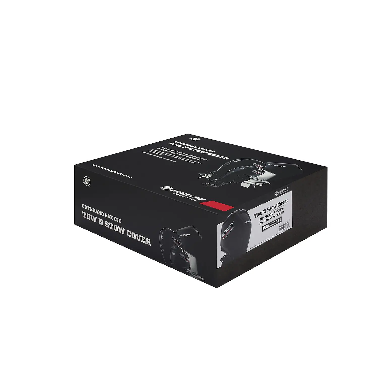 Mercury Marine Tow N Stow Outboard Cover 75-115hp FourStroke, Black - Image 2