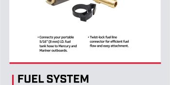 Mercury Fuel Line Fitting 22831T3 for Mercury and Mariner TwoStroke Outboards 1971 and Older