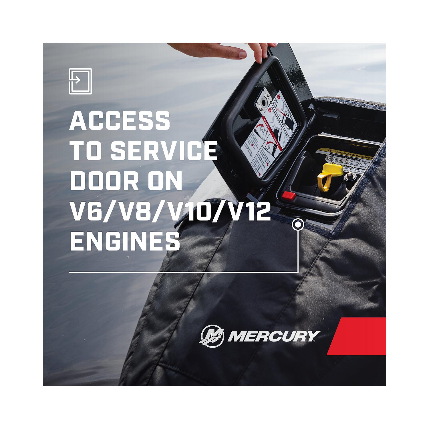 Mercury Marine Tow N Stow Outboard Cover 200-300hp Pro XS, Black - Image 7