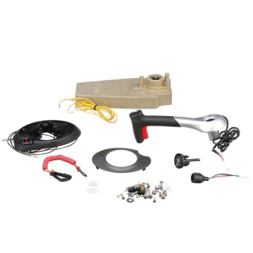 883710A02 Single Engine Panel Mount Outboard Engine Remote Control – with Trim Switch and Lanyard Stop Switch