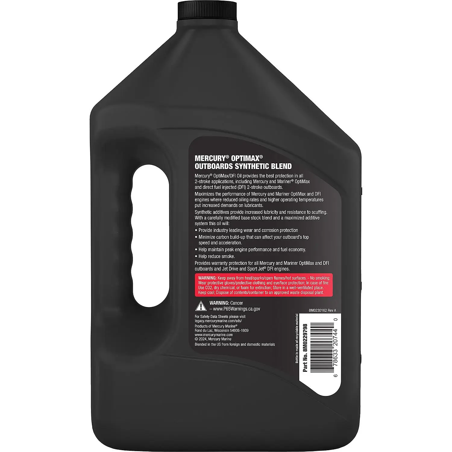 Mercury 8M0229798 Synthetic Blend Direct Injection (DI) Engine Oil for OptiMax and Other DFI 2-Stroke Outboards - 1 Gallon - Image 2