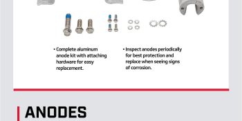 Mercury Aluminum Anode Kit 888761K01 for MerCruiser Bravo II and Bravo III Sterndrives