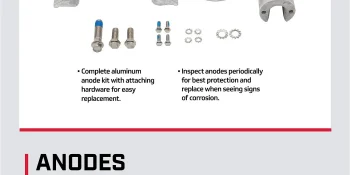 Mercury Aluminum Anode Kit 888761K01 for MerCruiser Bravo II and Bravo III Sterndrives