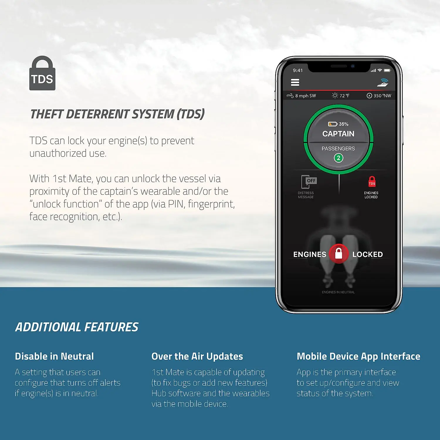 Wearable Fob Kit, Mercury SmartCraft Engines, Captain Fob, Wristband & Carabiner Clip, 8M6007943 - Image 5