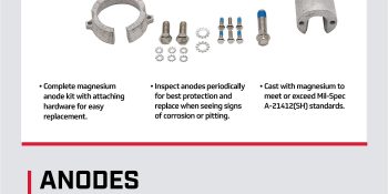 Mercury Magnesium Anode Kit 888757K01 for Select MerCruiser Bravo One Sterndrives