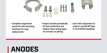 Mercury Magnesium Anode Kit 888757K01 for Select MerCruiser Bravo One Sterndrives