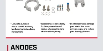 Mercury Aluminum Anode Kit 888758K01 for Select MerCruiser Bravo One Sterndrives