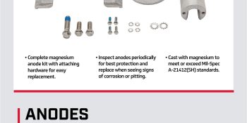 Mercury Magnesium Anode Kit 888760K01 for Select MerCruiser Bravo II and Bravo III Sterndrives