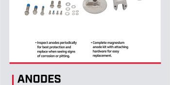 Mercury Magnesium Anode Kit 888760K02 for Select MerCruiser Bravo III Sterndrives