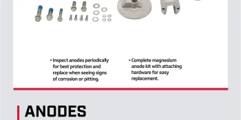 Mercury Magnesium Anode Kit 888760K02 for Select MerCruiser Bravo III Sterndrives