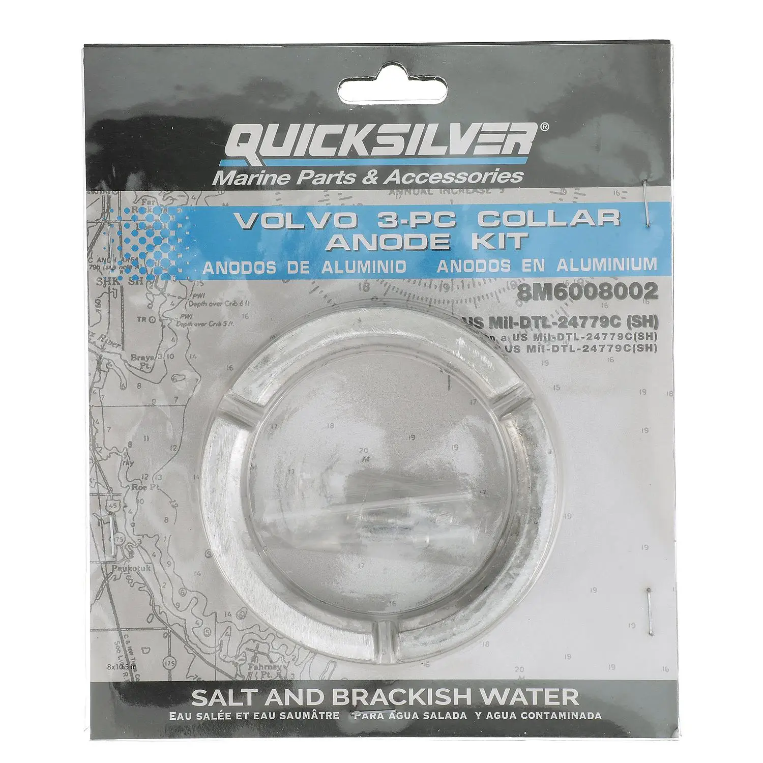 Quicksilver 8M6008002 Aluminum Anode 3-Piece Kit for Volvo Sterndrives - Image 4