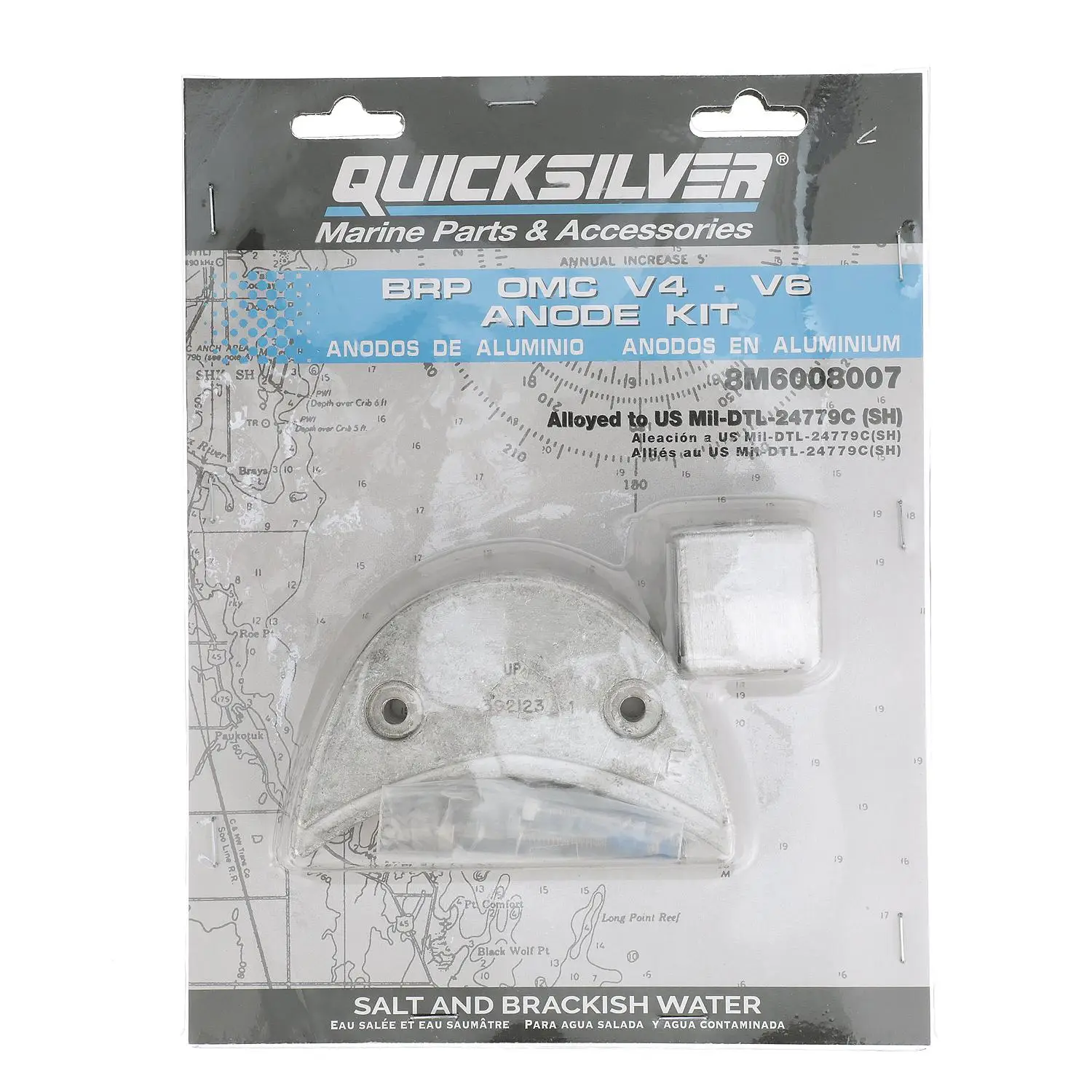Quicksilver 8M6008007 Aluminum Anode Kit for BRP/OMC Outboards, V4 - Image 4