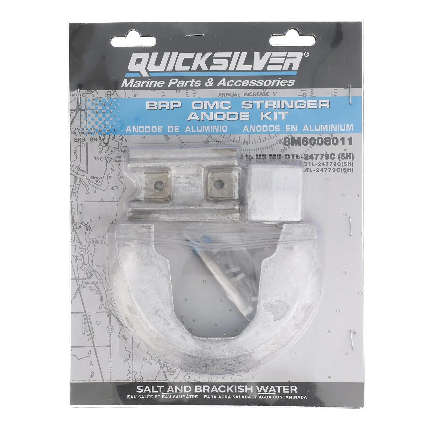 Quicksilver 8M6008011 Aluminum Anode Kit for BRP/OMC Stringer Sterndrives - Image 4