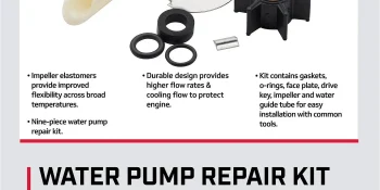 Mercury Water Pump Repair Kit 89981T1 for Select Mercury and Mariner 8-9.9hp FourStroke Outboards