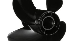 Quicksilver Nemesis 4-Blade Aluminum Propeller, 13.8″ Diameter x 11″ Pitch, Right Hand Rotation