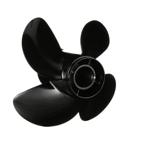 Quicksilver Nemesis 4-Blade Aluminum Propeller, 13.8″ Diameter x 11″ Pitch, Right Hand Rotation