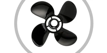 Quicksilver Nemesis 4-Blade Aluminum Propeller, 10.3″ Diameter x 13″ Pitch, Right Hand Rotation