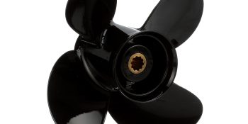 Quicksilver Nemesis 4-Blade Aluminum Propeller, 9.3″ Diameter x 9.5″ Pitch, Right Hand Rotation