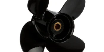 Quicksilver Nemesis 4-Blade Aluminum Propeller, 9.3″ Diameter x 9.5″ Pitch, Right Hand Rotation