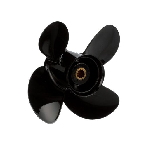 Quicksilver Nemesis 4-Blade Aluminum Propeller, 9.3″ Diameter x 9.5″ Pitch, Right Hand Rotation