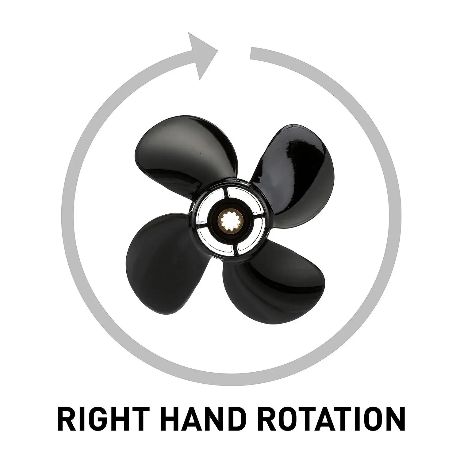 Quicksilver Nemesis 4-Blade Aluminum Propeller, 9.3" Diameter x 9.5" Pitch, Right Hand Rotation - Image 2