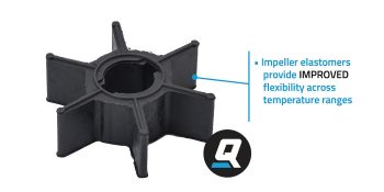 Quicksilver 952892 Water Pump Impeller Mercury and Mariner 2-Cycle 3.3hp Outboards