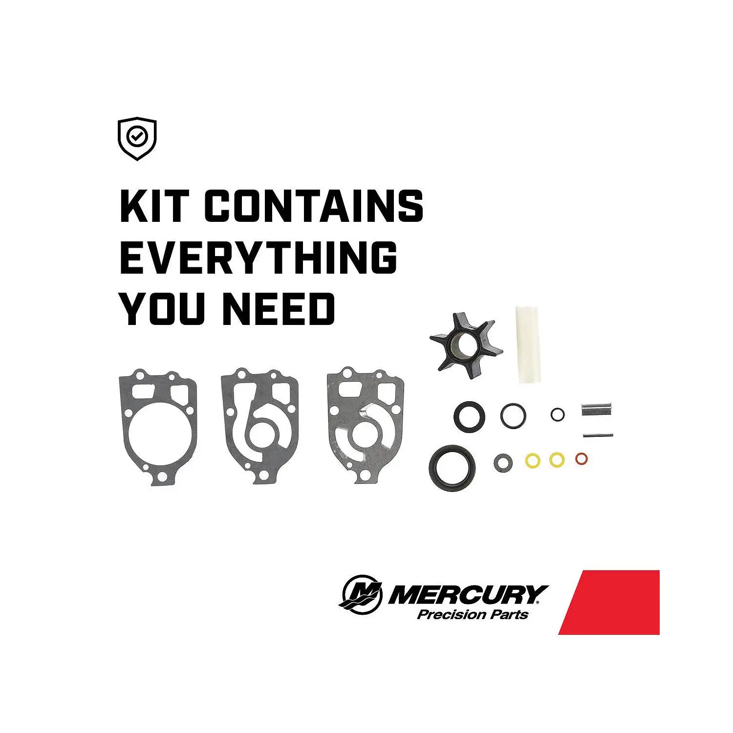 Mercury 89984T5 Water Pump Repair Kit for Select Mercury and Mariner Outboards and MerCruiser Sterndrives - Image 3