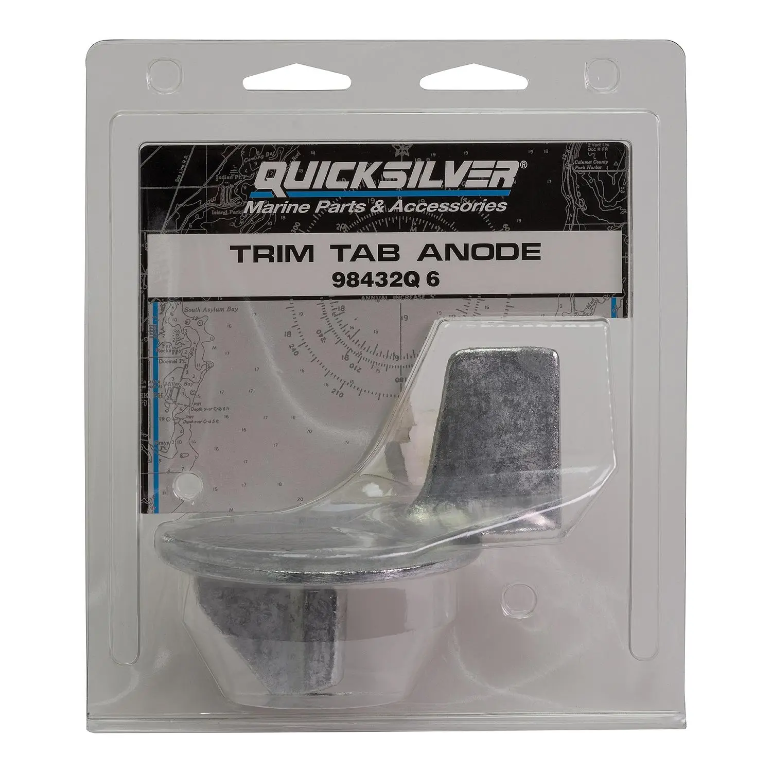 Quicksilver 98432Q6 Zinc Trim Tab Anode Plate for Mercury and Mariner Outboards - Image 2