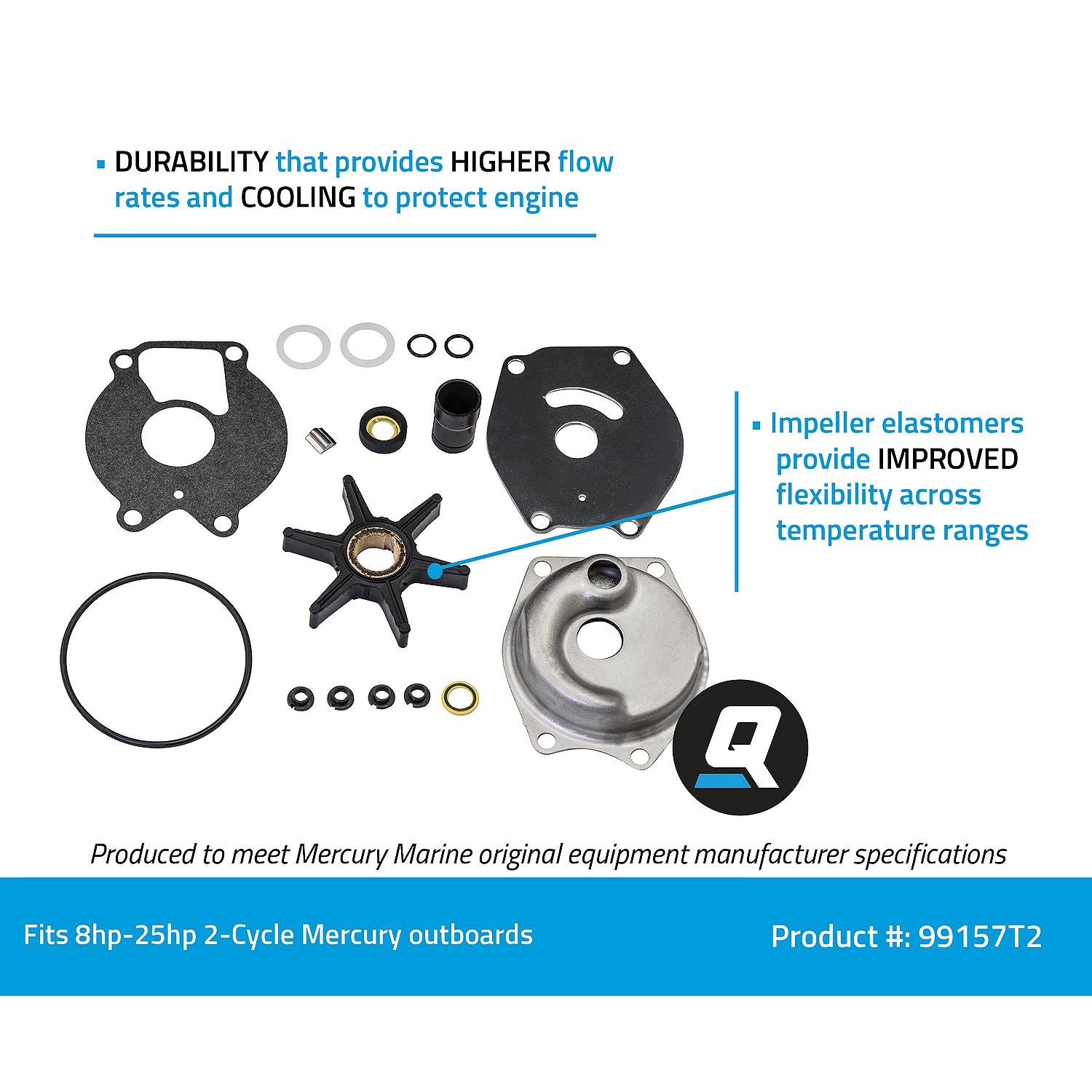 Quicksilver 99157T2 Upper Water Pump Repair Kit for Mercury BigFoot 4-Stroke Outboards - Image 4