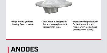 Mercury Replacement Aluminum Anode 31640T4 for Select Mercury/Mariner 30-200hp Outboards and MerCruiser Drives