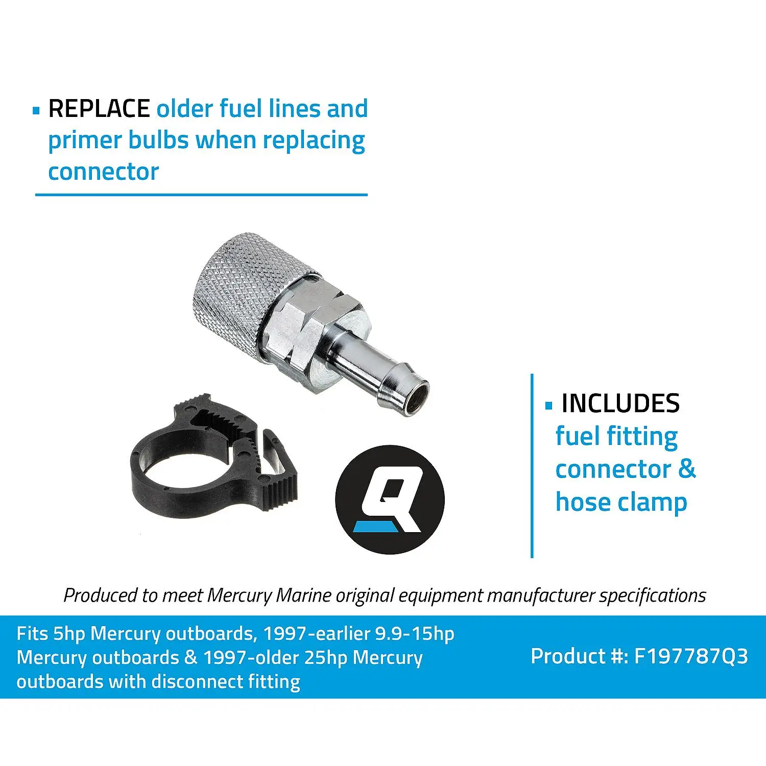 Quicksilver F197787Q3 Quick Disconnect Fuel Line Fitting - Image 5