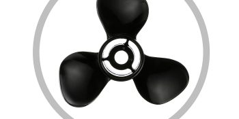 Quicksilver Black Diamond 3-Blade Aluminum Propeller, 15″ Diameter x 17″ Pitch, Right Hand Rotation