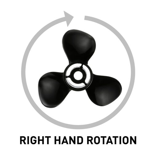 Quicksilver Black Diamond 3-Blade Aluminum Propeller, 15″ Diameter x 17″ Pitch, Right Hand Rotation