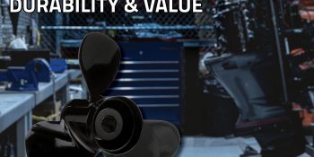 Quicksilver Black Diamond 3-Blade Aluminum Propeller, 14.5″ Diameter x 19″ Pitch, Right Hand Rotation