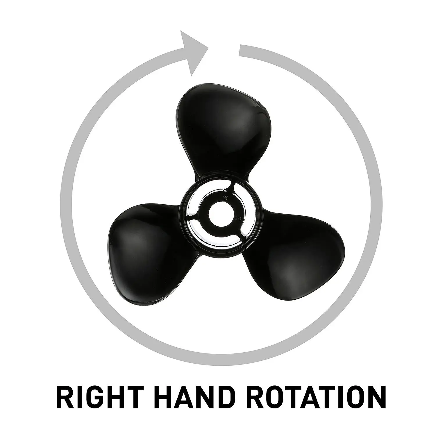 Quicksilver Black Diamond 3-Blade Aluminum Propeller, 14.5" Diameter x 19" Pitch, Right Hand Rotation - Image 5