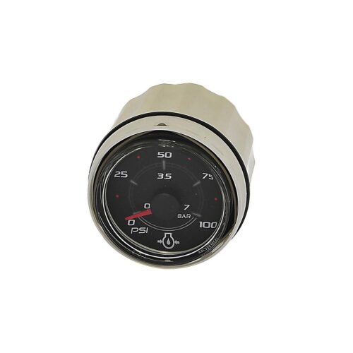 8M0052848 100 PSI Oil Pressure Gauge SmartCraft – Round – Black