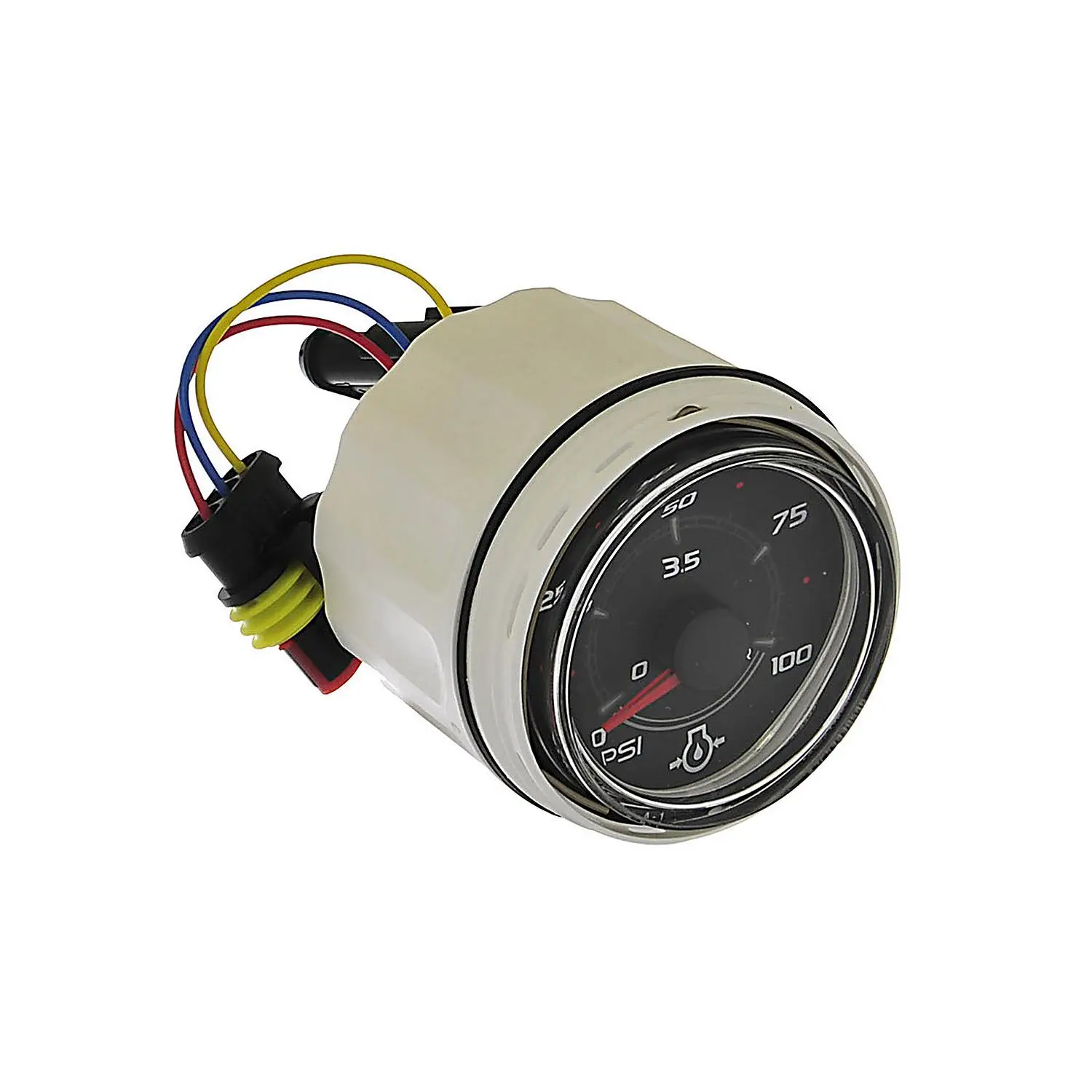 8M0052848 100 PSI Oil Pressure Gauge SmartCraft – Round – Black