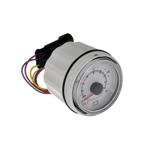 8M0052864 12 Volt Voltage Gauge SmartCraft – Round – White