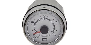8M0052864 12 Volt Voltage Gauge SmartCraft – Round – White