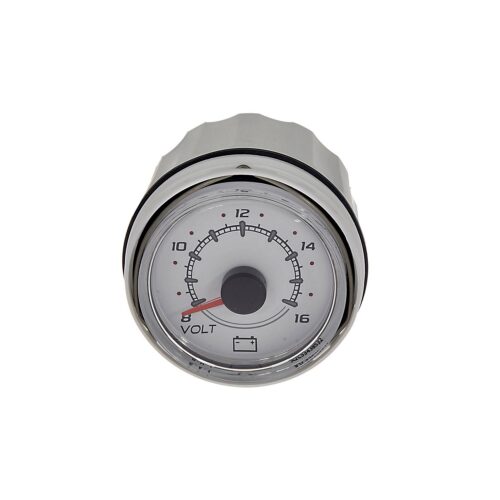 8M0052864 12 Volt Voltage Gauge SmartCraft – Round – White