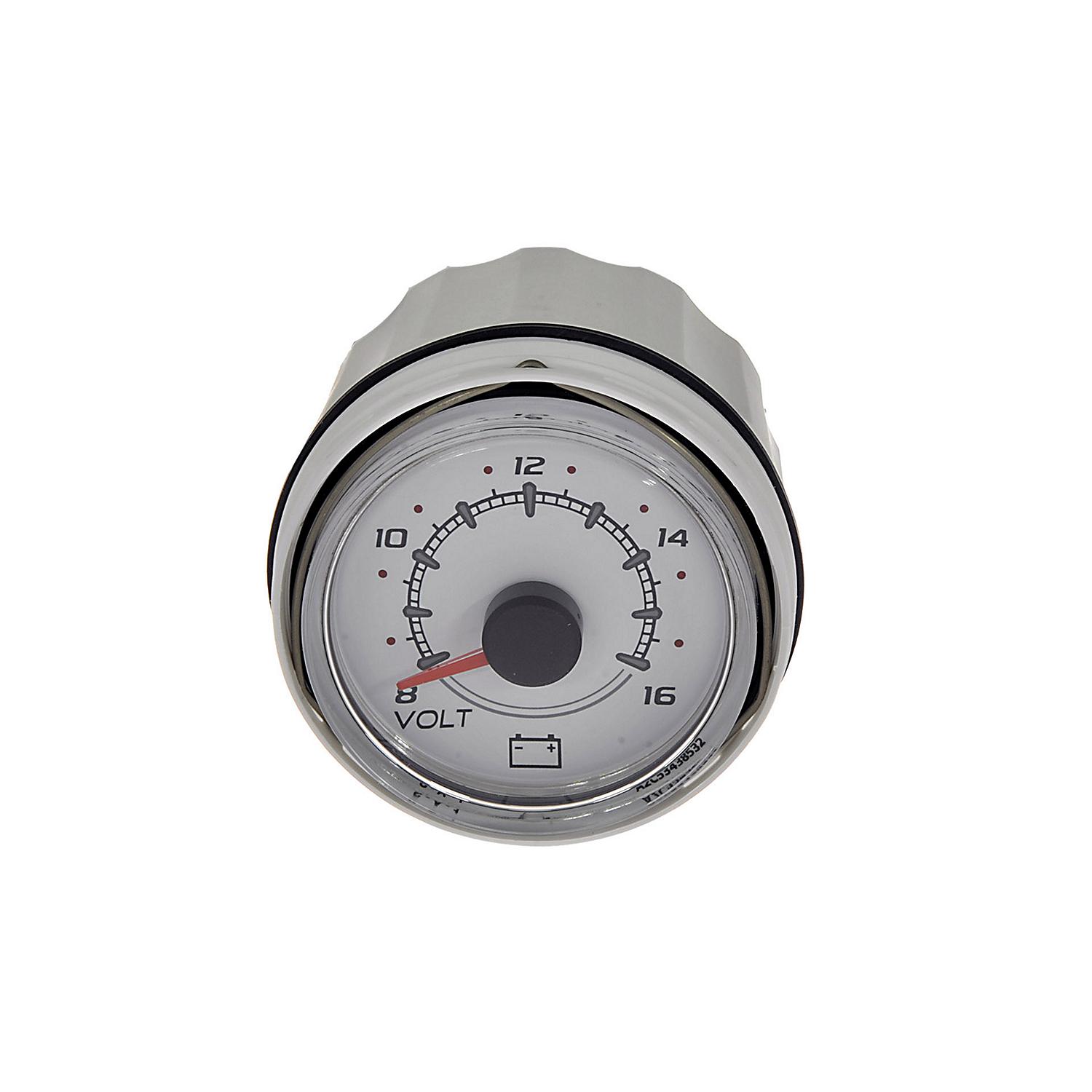 8M0052864 12 Volt Voltage Gauge SmartCraft – Round – White