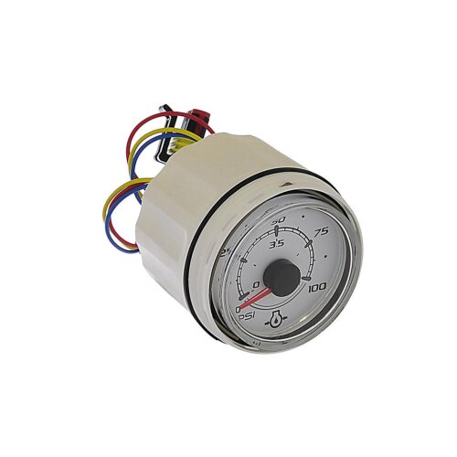 8M0052869 100 PSI Oil Pressure Gauge SmartCraft – Round – white